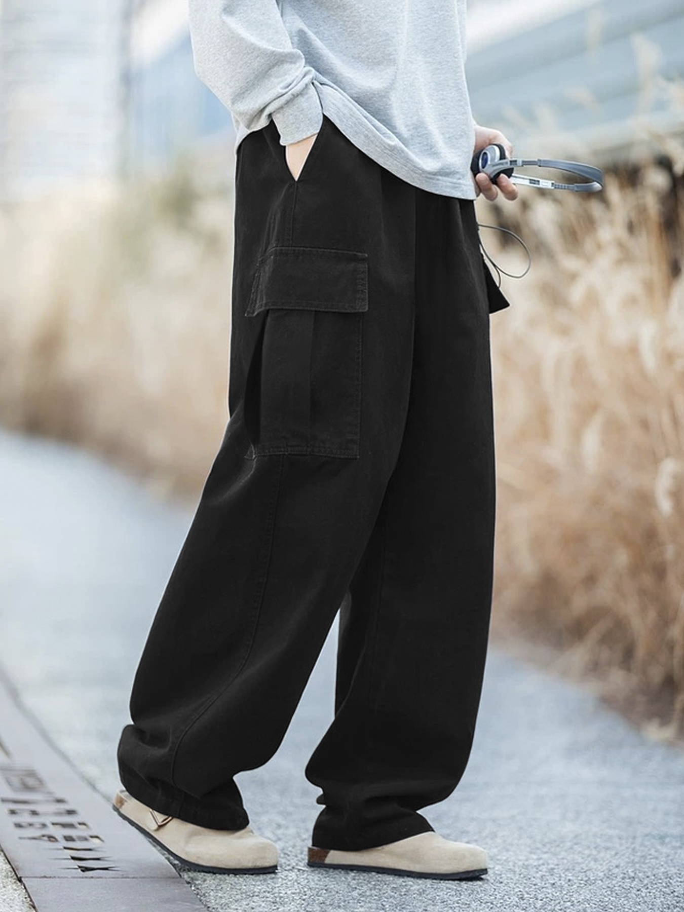 カーゴパンツ オリーブ色 複数ポケット ステッチビッグポケットカーゴパンツ | ファッション通販サイト NUGU