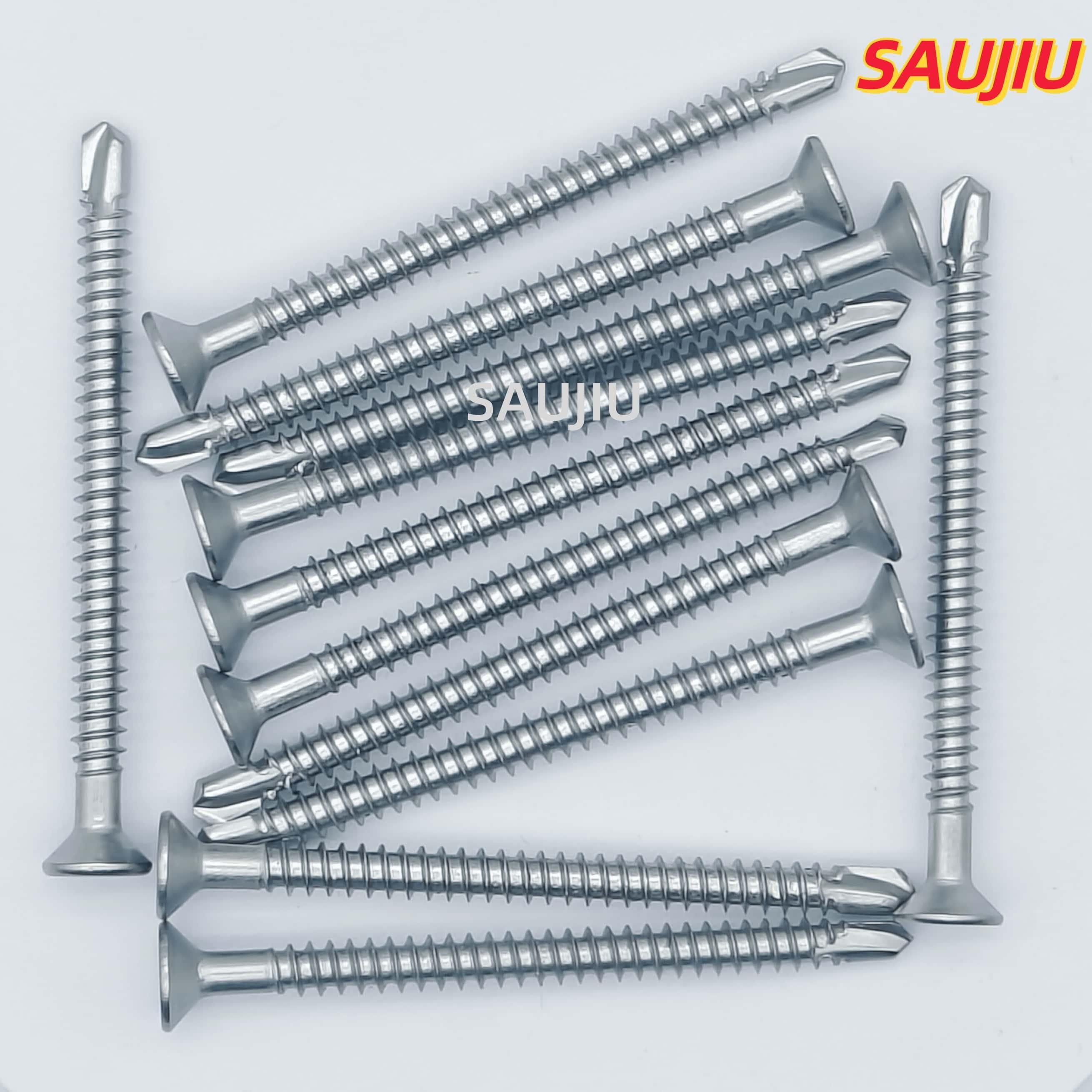 Image of 50pcs 410 Stainless Steel For Phillips Slotted Self-tapping Tek Screws,#10( 4.8mm)self-tapping Locking For Metal/furniture, Construction And Maintenance, Durable