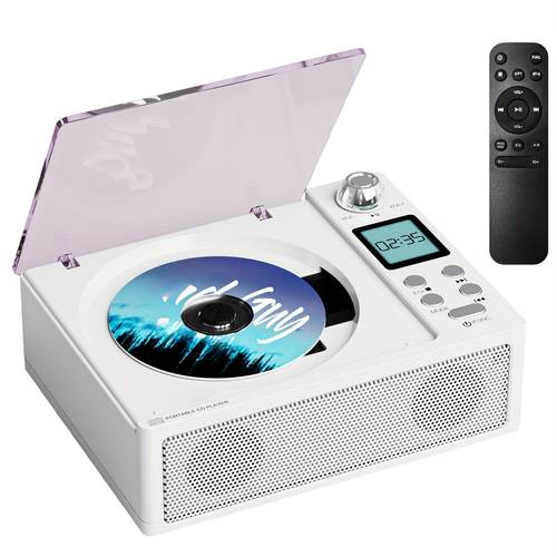 multifunctional cd player usb portable speaker cassette dual speaker stereo stereo headphone jack audio output fm radio infrared remote control dual wireless