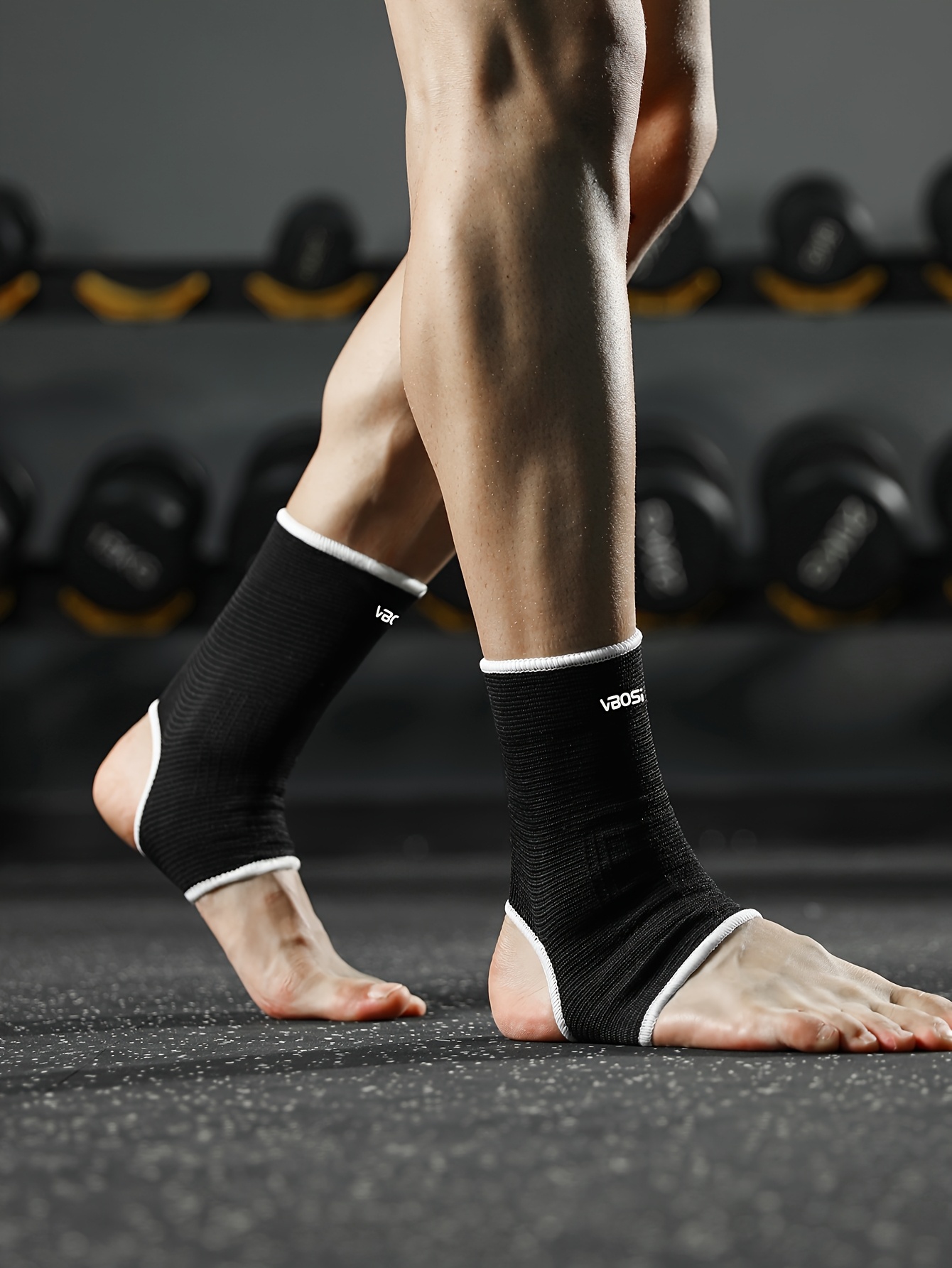 [Elastic Ankle Support] 2pcs Unisex Elastic Ankle Support Sleeves | 1 Pair for Running Basketball Cycling Gym Training, One Size