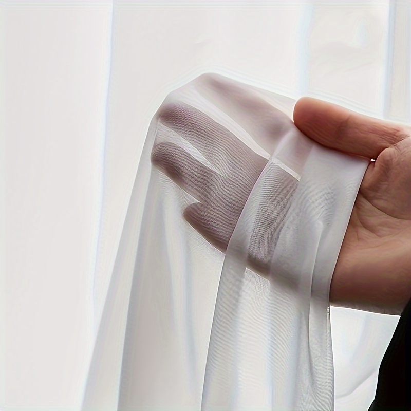 E-shop [Deutschland] . Moderner weißer Chiffon-Vorhang, halbtransparent, für Wohnzimmer, Schlafzimmer, hochwertige, weiche, elegante