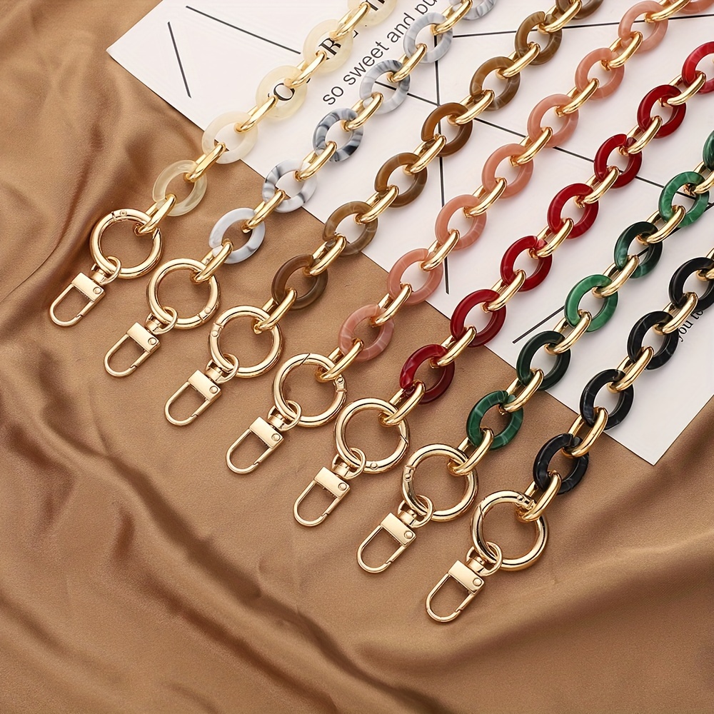 

Acrylic Resin Chain Strap For Purse Making - 60cm Fashionable Plastic Shoulder Strap Accessory For Handbags, Trendy Bag Chain Replacement - Durable And Stylish