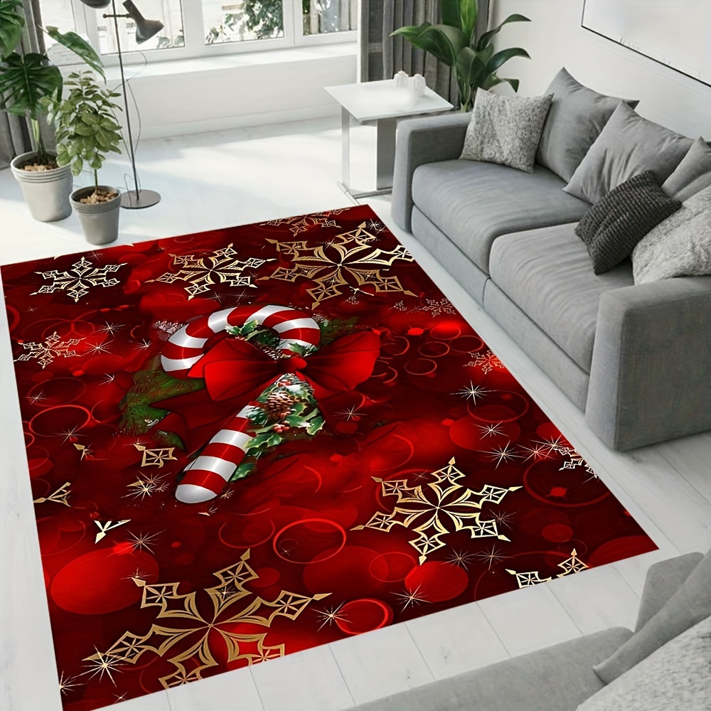 

1pc Christmas Rug, 800g/m² , + , 2.16m²+ Area, Polyester, Decor For & , & Mat