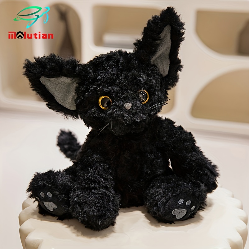 

30cm/11.81in Black Cat Plush Toys Cute Cat Plush Soft Cuddle Adorable Gifts Holiday Birthday Party Toys Home Decor Sleeping Toys Plush Toys Valentine's Day