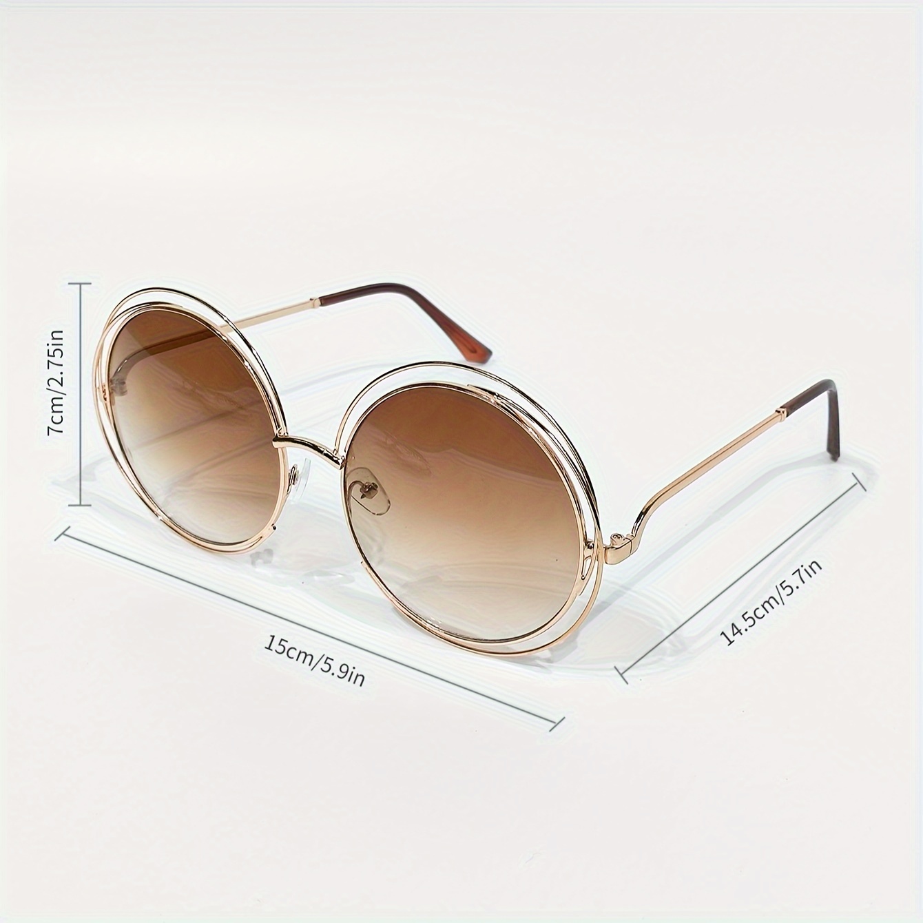 round glasses women men classic oversized circle mirrored Temu