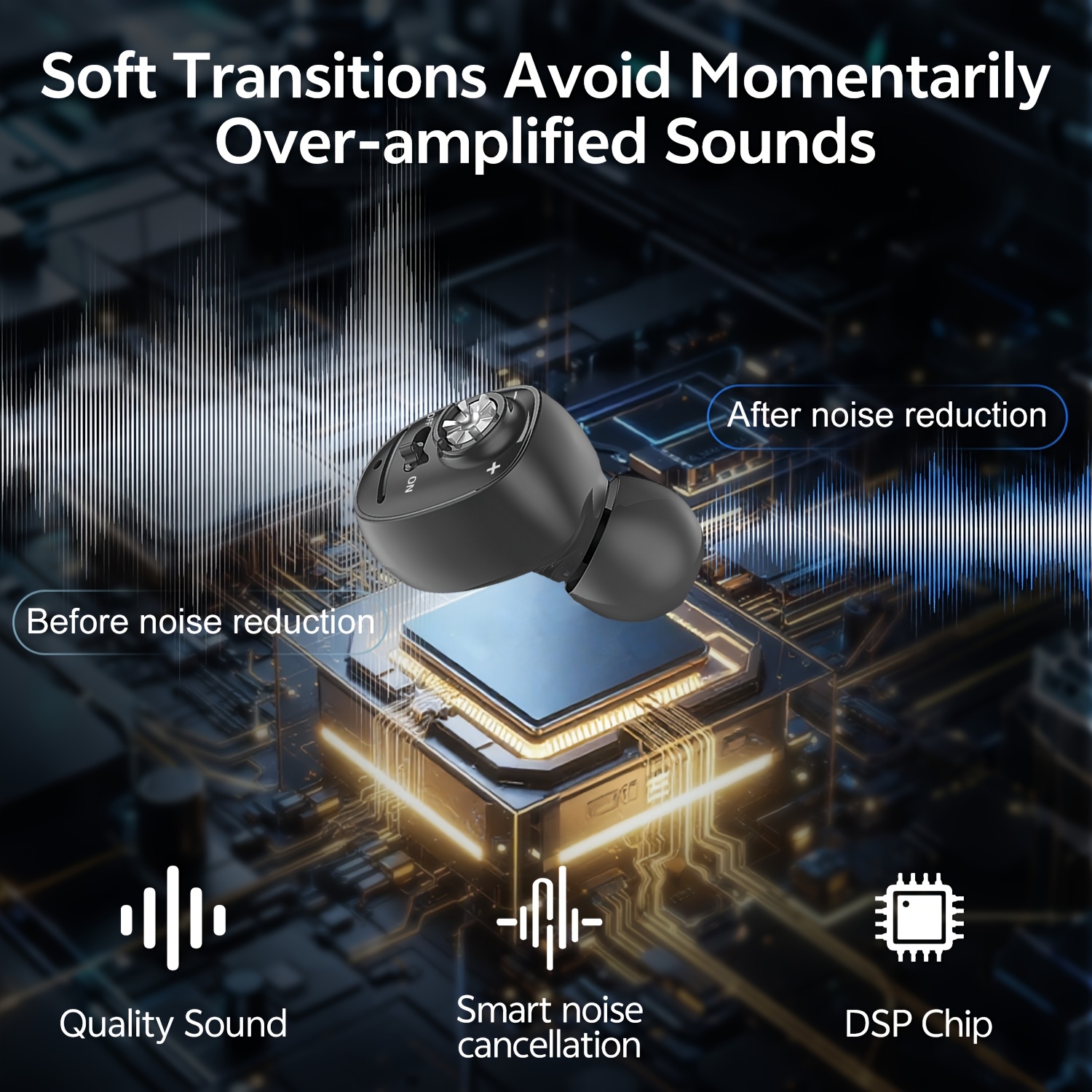WEIYII Sound Amplifier Earphone Charging Box And High-performance Chip Hearing Amplifiers, USB Interface For Convenient Charging, Long Battery Life Lightweight And Comfortable Suitable For Meetings, Social Occasions, Daily Life - Image 6