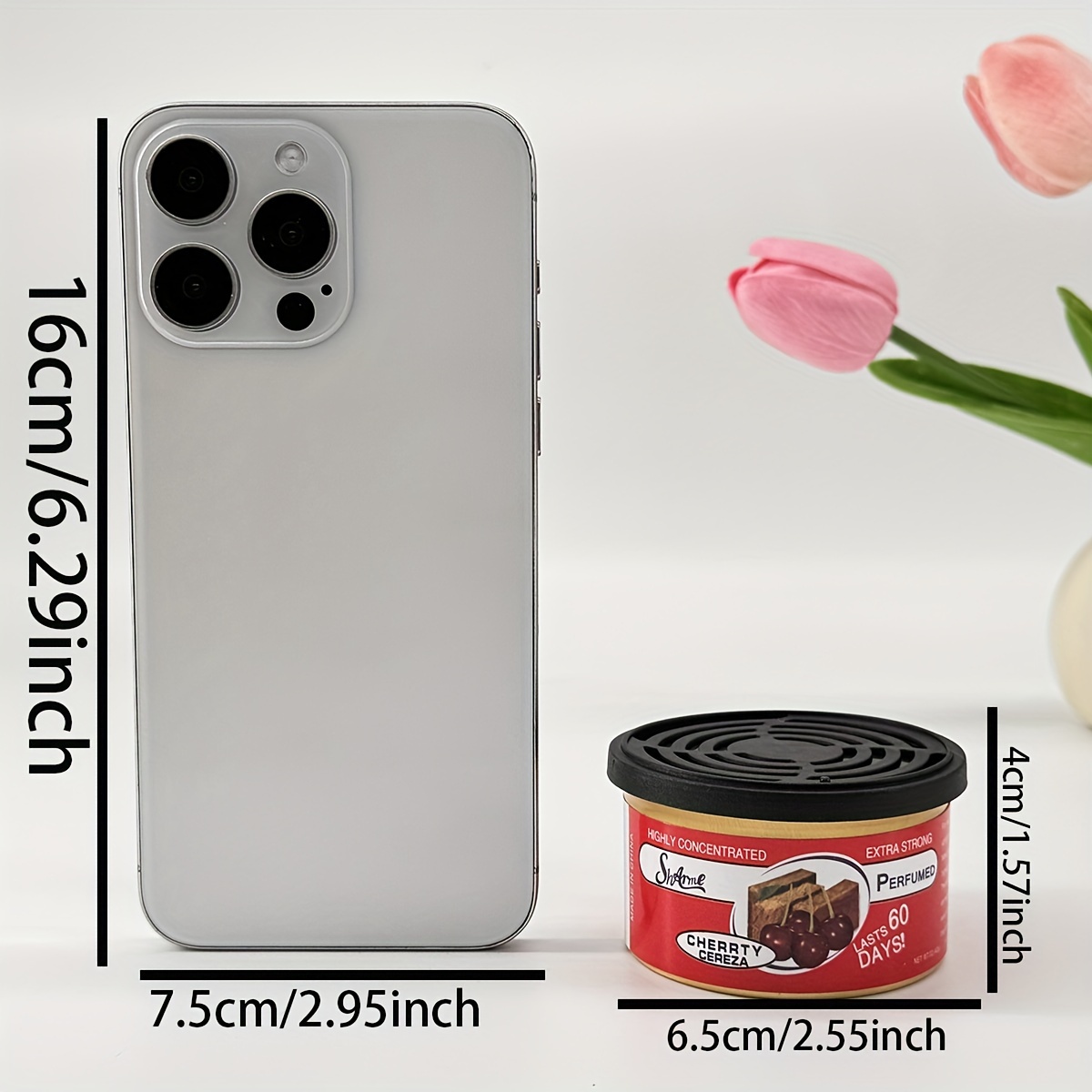 1pc Car Air Freshener Jar, Jasmine/ Strawberry/ Bubble Gum/ Vanilla Cherry Aroma Diffuser, Car Interior Accessories