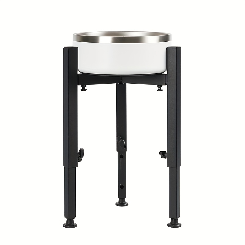TEMU Support de gamelle pour chien - Support réglable et haut pour gamelles de nourriture et d'eau, avec une largeur de 7 à 10,7 pouces ( 17,8 à 27,1