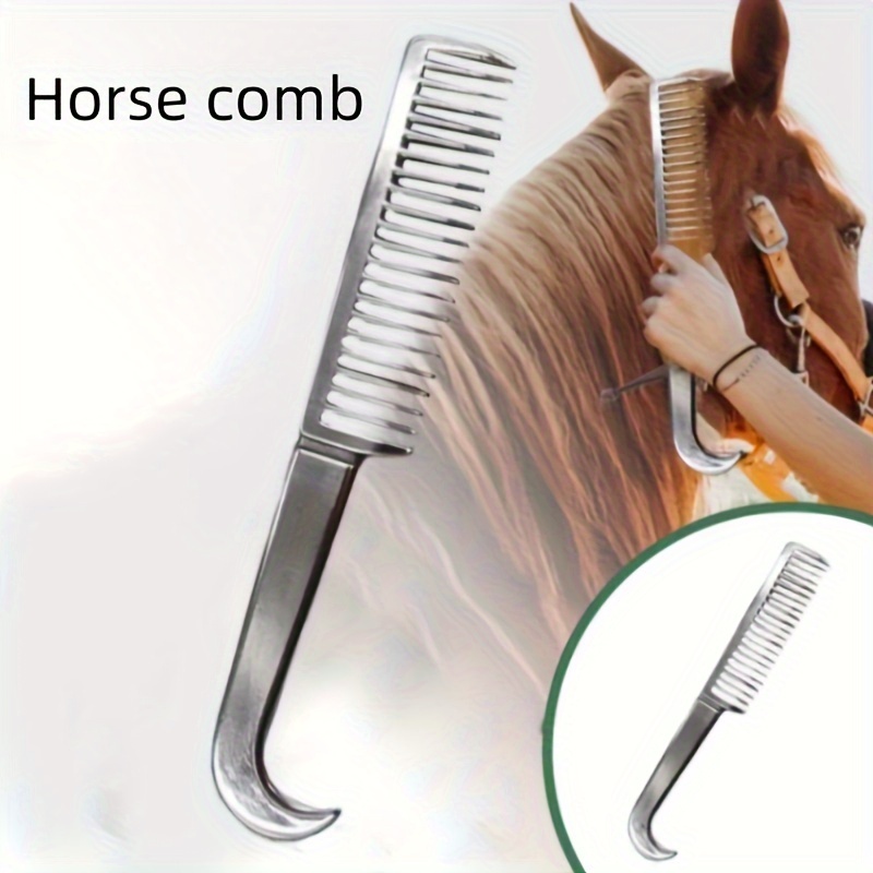 

Durable Comb For Detangling – Knot-free Grooming Tool, Ideal For Livestock Care, Robust Metal Pet Comb For Horse Hair, Non-electric Grooming Accessory