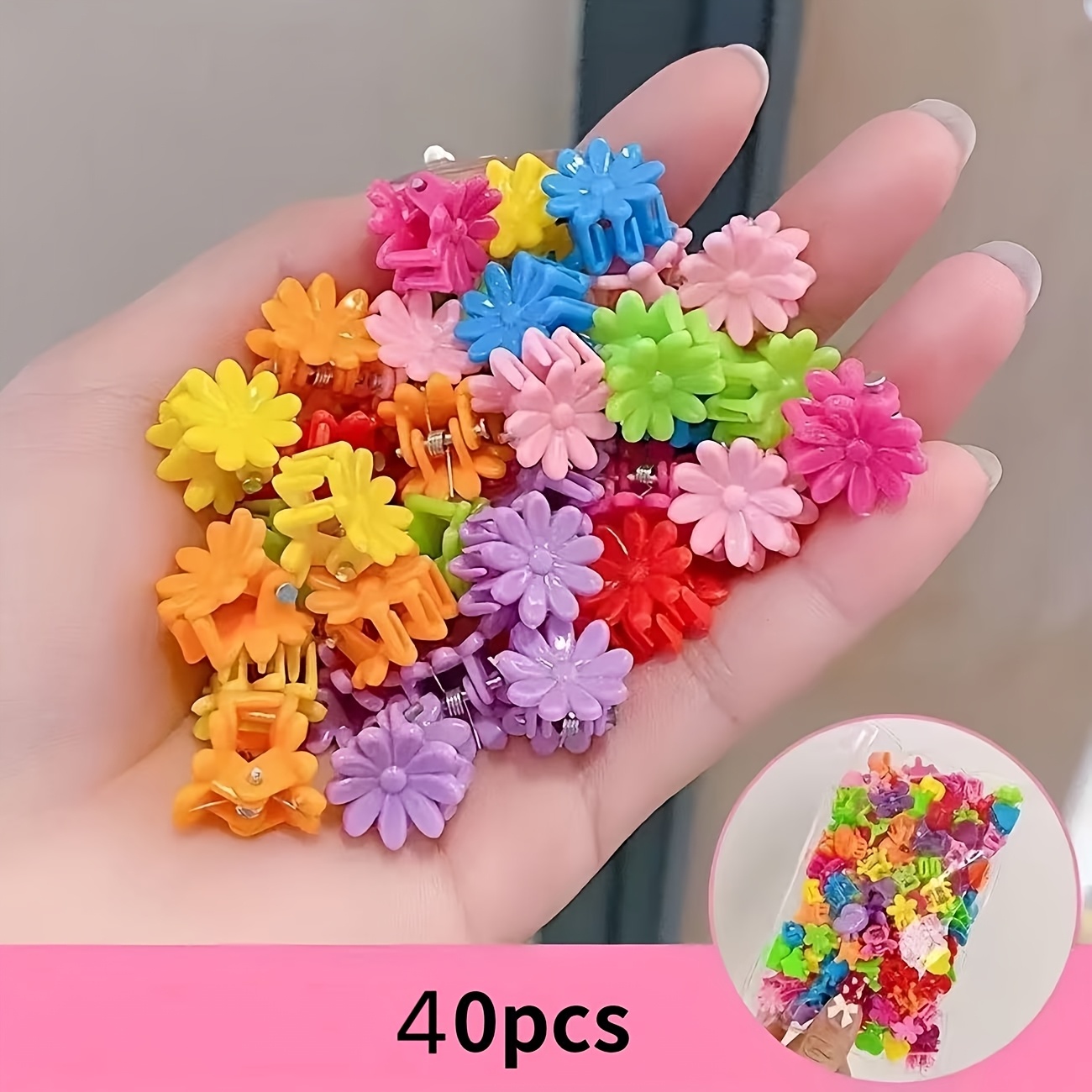 TEMU Set de 40 pinzas para el cabello, estilo mini , duraderas y de larga duración, prácticas y cómodas de llevar para usar como accesorio del