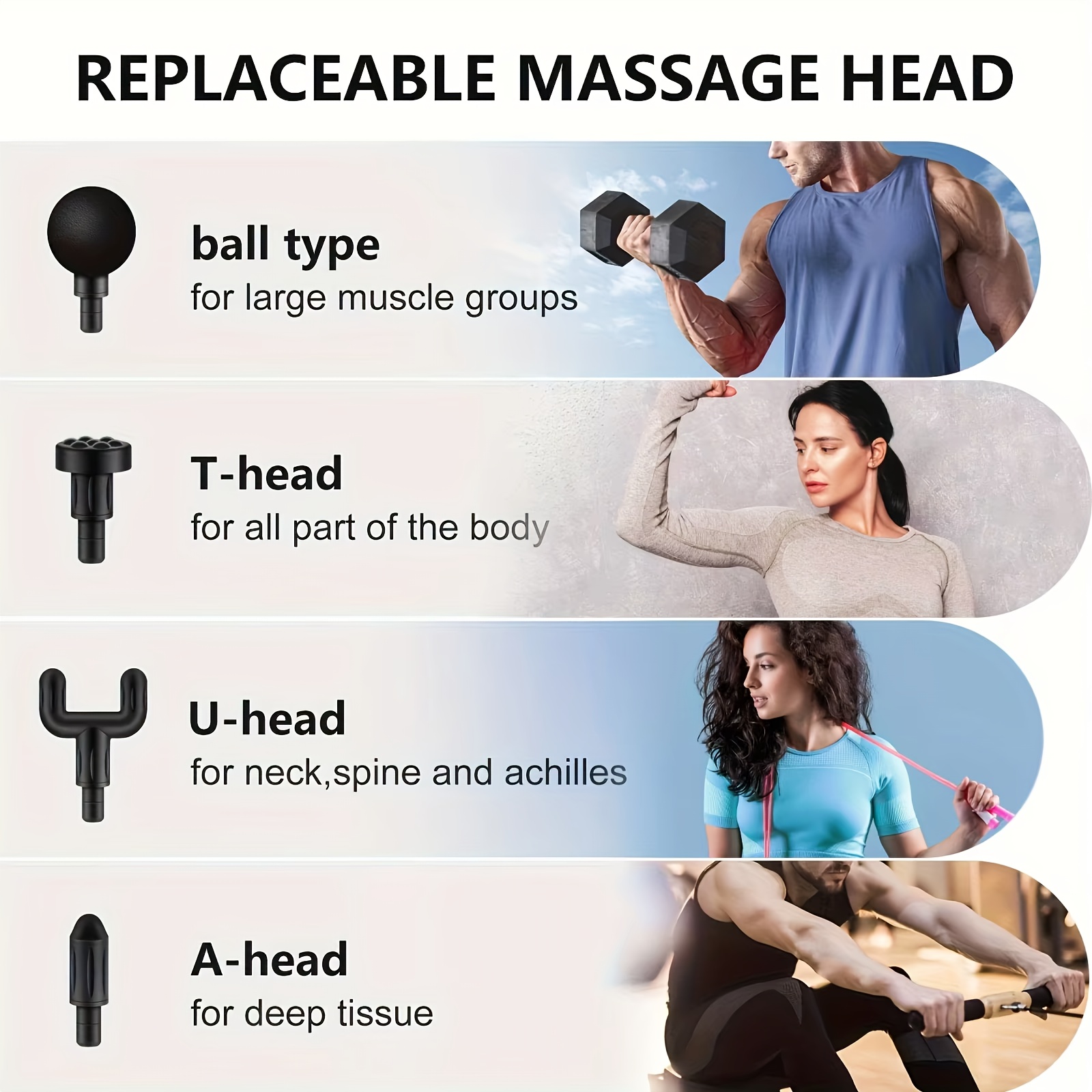 Portable Digital Fascia Gun with LCD Display Electric Massage Gun, Six Levels of Adjustable Silent Fascia Gun, Long Battery Life, Four Interchangeable Massage Heads, Suitable for Sports And Fitness