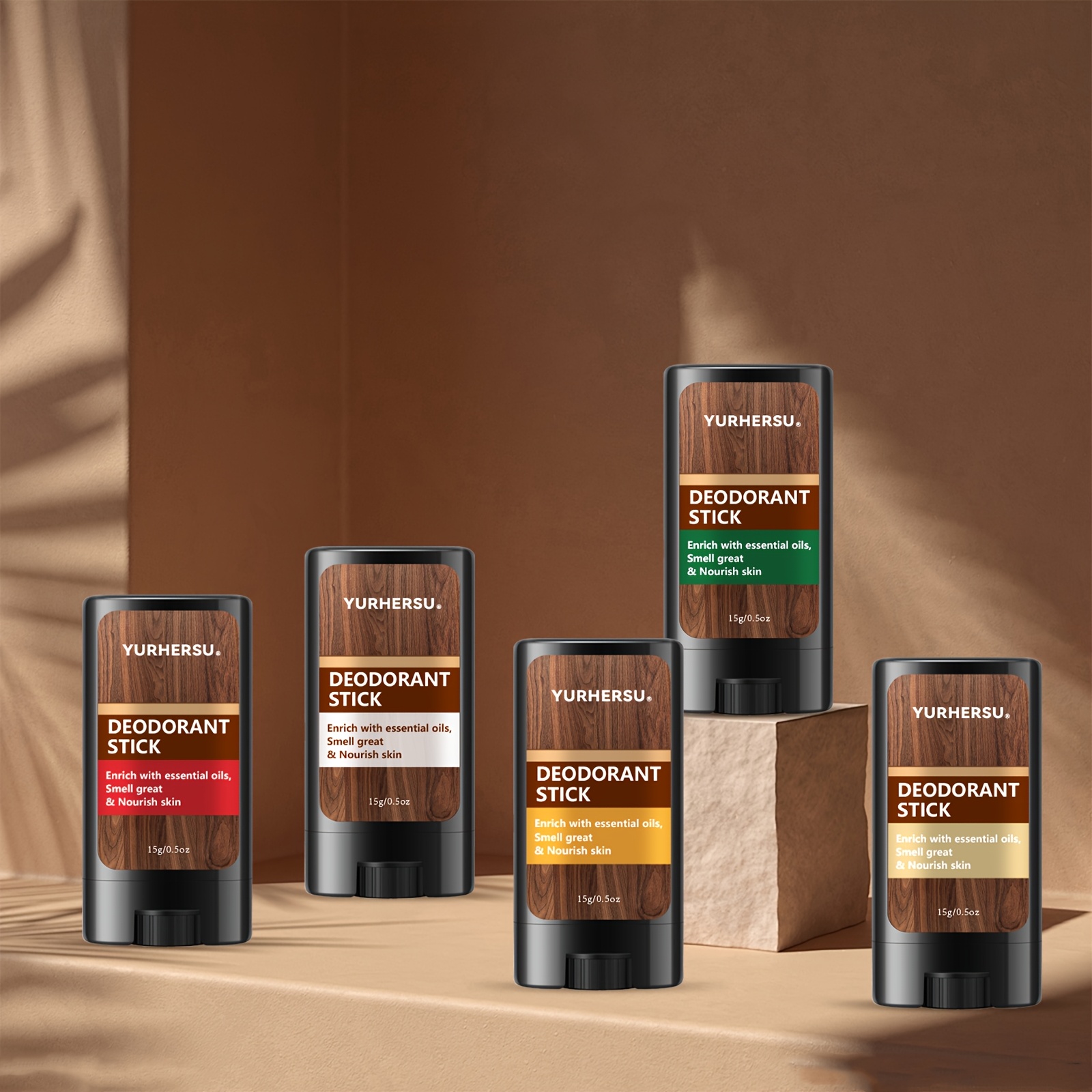5pcs Deodorant Stick Set Suitable For & - Long-lasting Solid Balm With Multi-scent (orange, , Cedar, Amber) | Odor Eliminator For Daily Use, Travel-friendly, Ideal Gift For - Personal Care