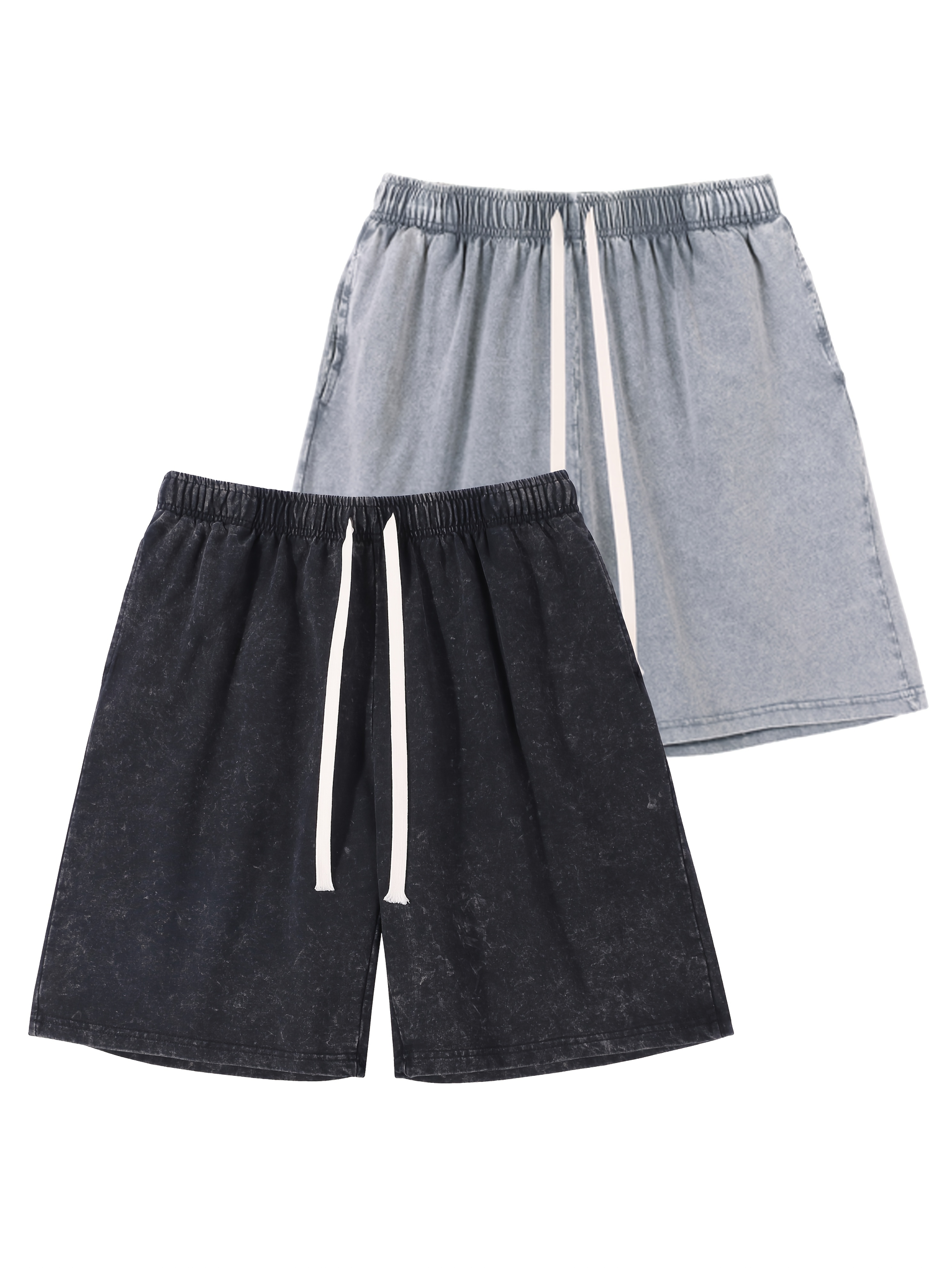 2pcs 240g pure cotton shorts washed Temu United Arab Emirates