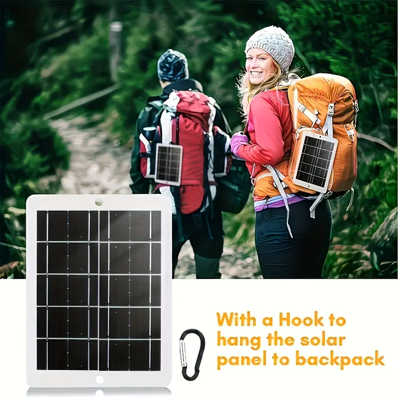 1pc portable solar charger lightweight and convenient can charge mobile phones flashlights sports cameras small fans and other devices Product details 2
