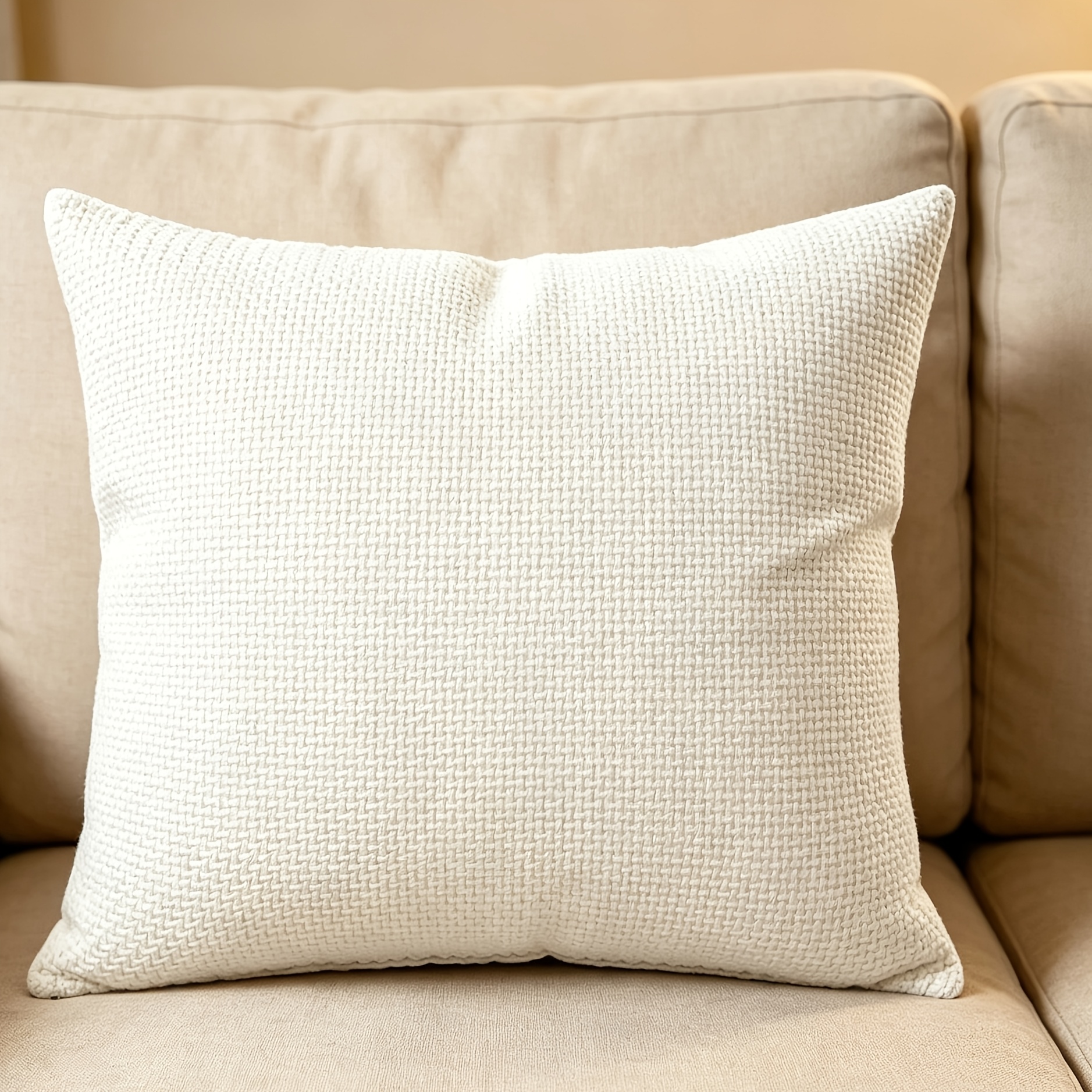 TEMU Brand New Minimalist -style Throw Pillowcase, Suitable For Living Room, Sofa, Bedroom, Bedside, Etc., Zip Closure, Machine Washable (pillow