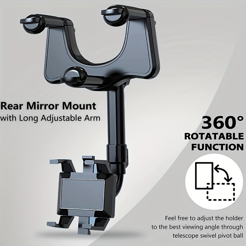 

Universal Abs Car Phone Holder - Waterproof Wall Mount Cradle With 360° , Adjustable Arm, Rotatable Mount Features For All Smartphones And Gps Devices, Vehicle Compatibility