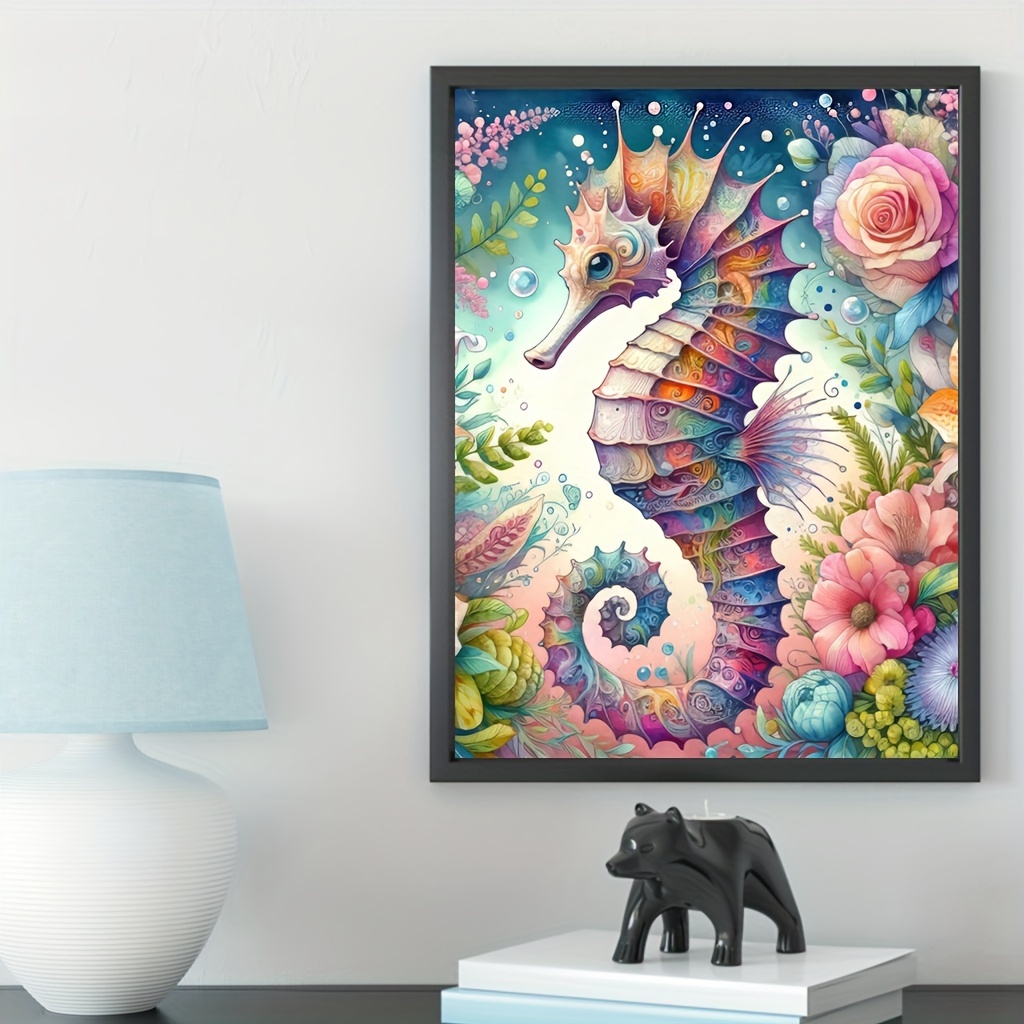 Diamond Art Paintings 3d Seahorse Cartoon Three dimensional Temu