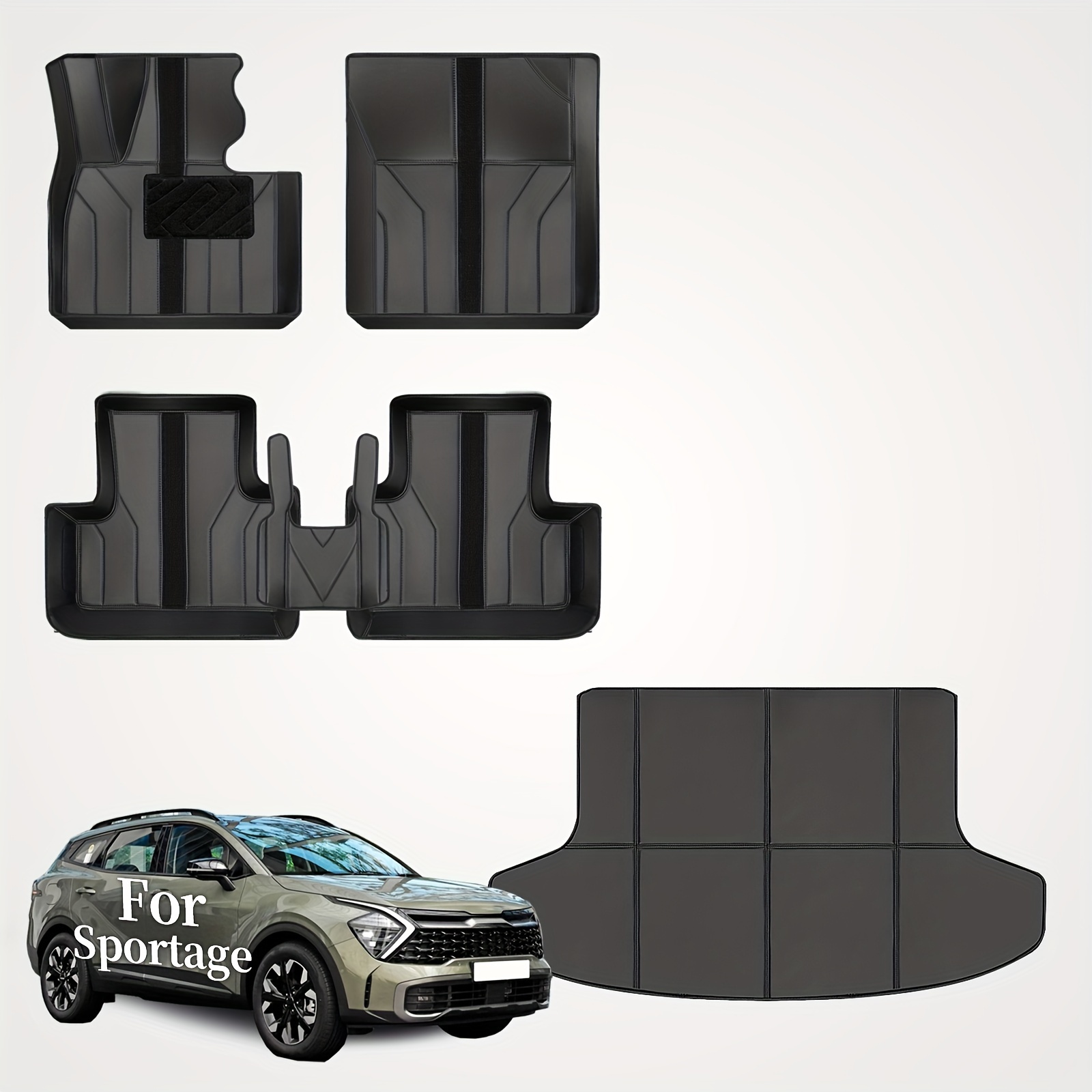 Pu Leather Car Floor Mats For Sportage 4 Nq5 2022 2023 - Temu