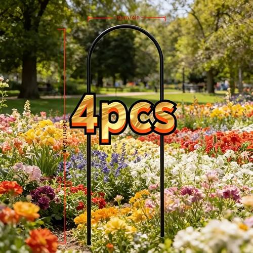 2/4 Stück Metall U-förmige Kletterpflanzen Rankhilfe, & Langlebiges U-förmiges Design, Spezielle Gartenstütze für Topfpflanzen wie Pothos, Efeu & Rose, für Balkon, Innen- & Außenbereich