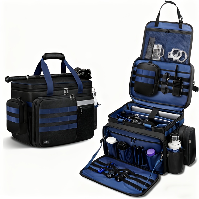 E-shop Extra große Outdoor-Ausrüstungstasche für den Autositz-Organizer mit MOLLE-Tasche & 15,6-Zoll-Laptopfach, Mehrfachtaschen-Utility-Tasche für