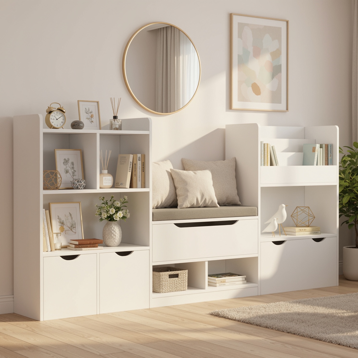 E-shop Kealive Kommode, Bücherregal, Bücherschrank, Holzregal, Bücherregal-Einheiten, Organizer-Schrank, Bücherregal-Display für Schlafzimmer, Versand