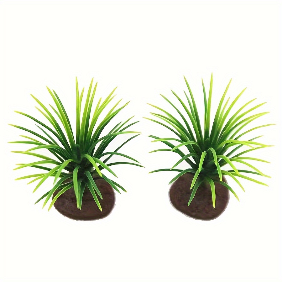 2pcs/4pcs Miniature Simulation Green Plant Ornaments, Aquarium Landscaping, Architectural Sand Table Accessories Model