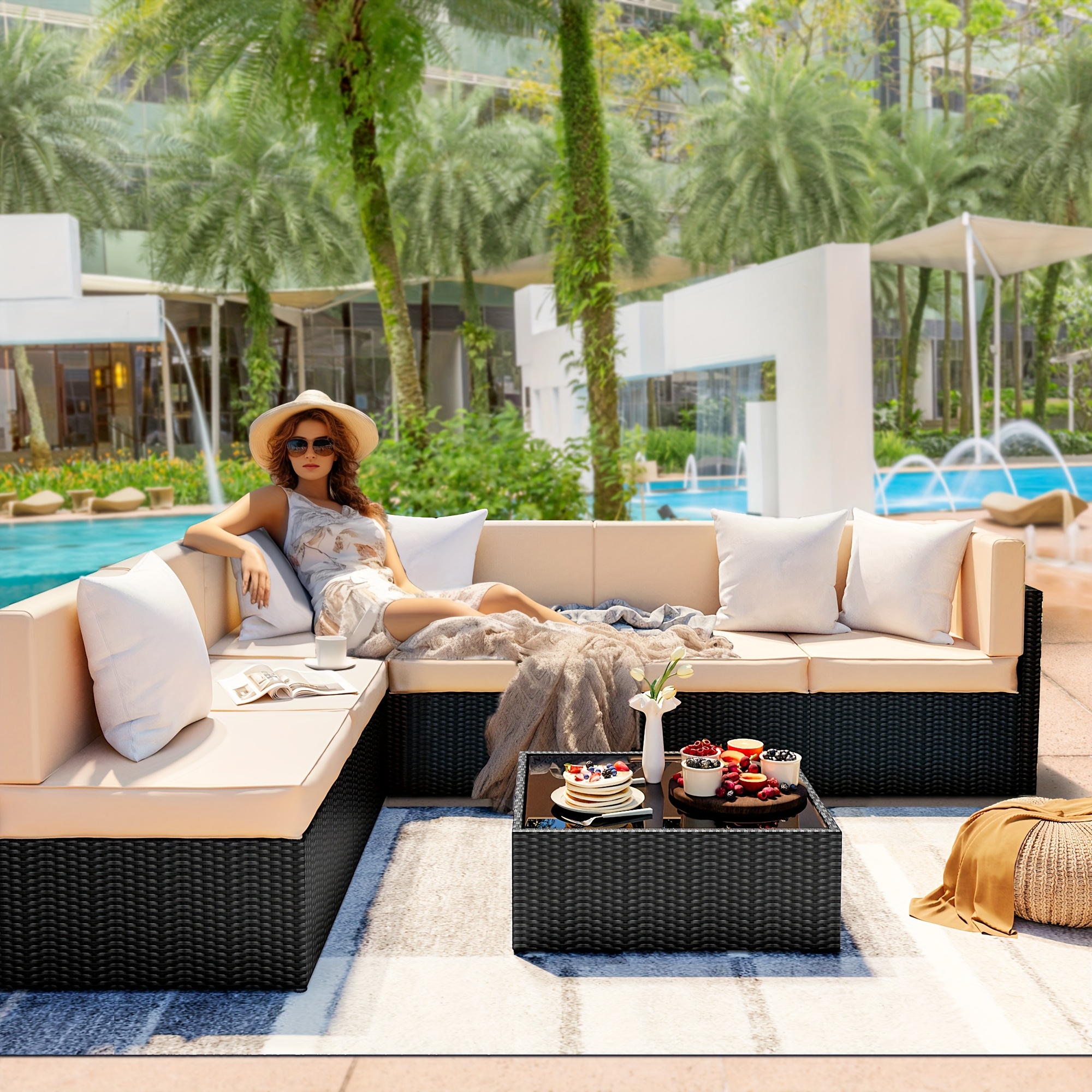 Sectional Furniture Waterproof Cover For L Shaped Garden Sofa