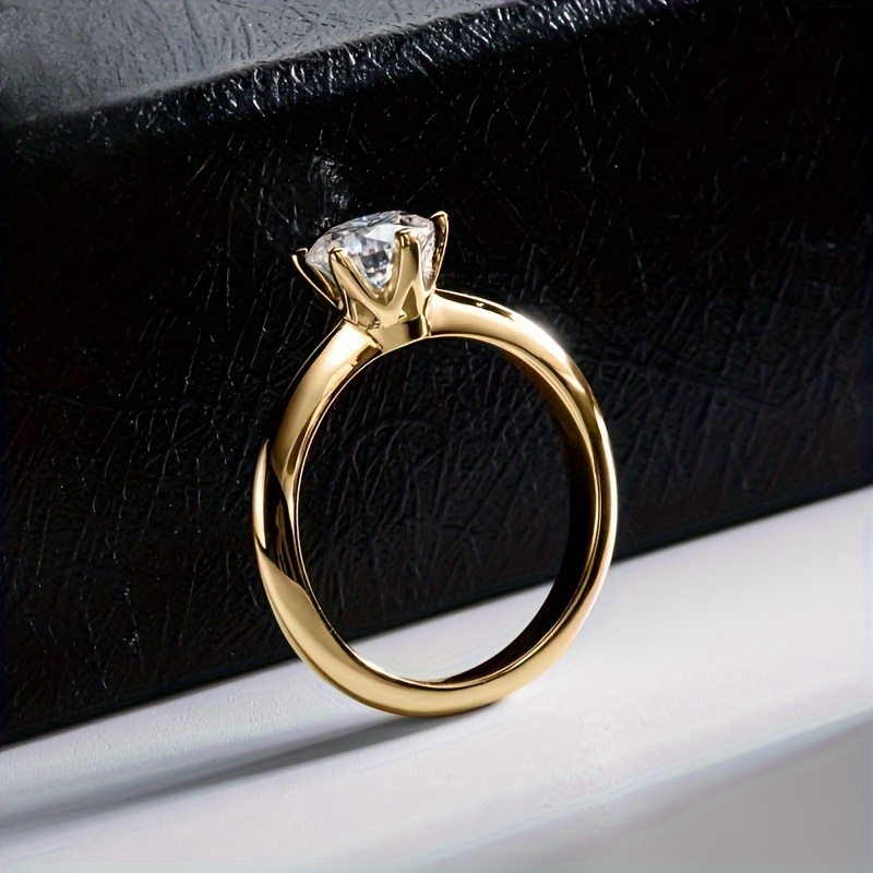 925 Sterling Silver Moissanite Solitaire Ring Set for Women