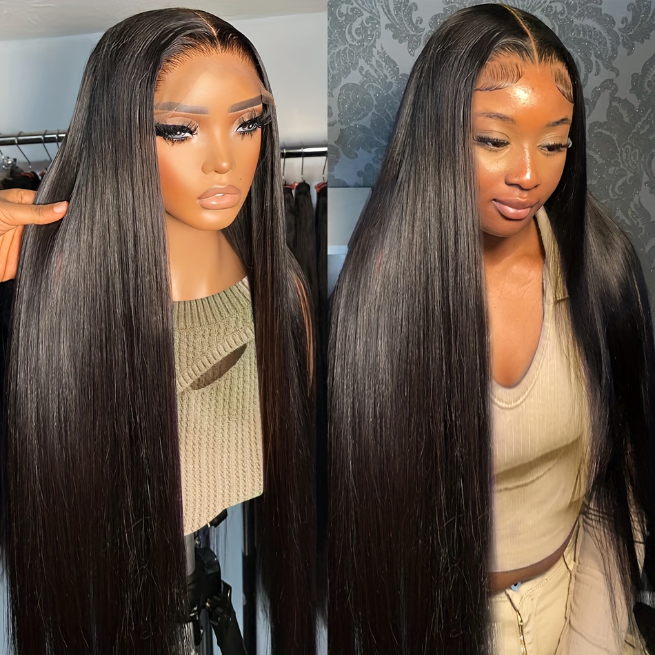 Straight 13x4 Lace Front Wig Human Hair 180% Density Glueless Amazon.com : GIRLOFDREAMS 13x4 Bob Wig Human Hair Natural  main image 4