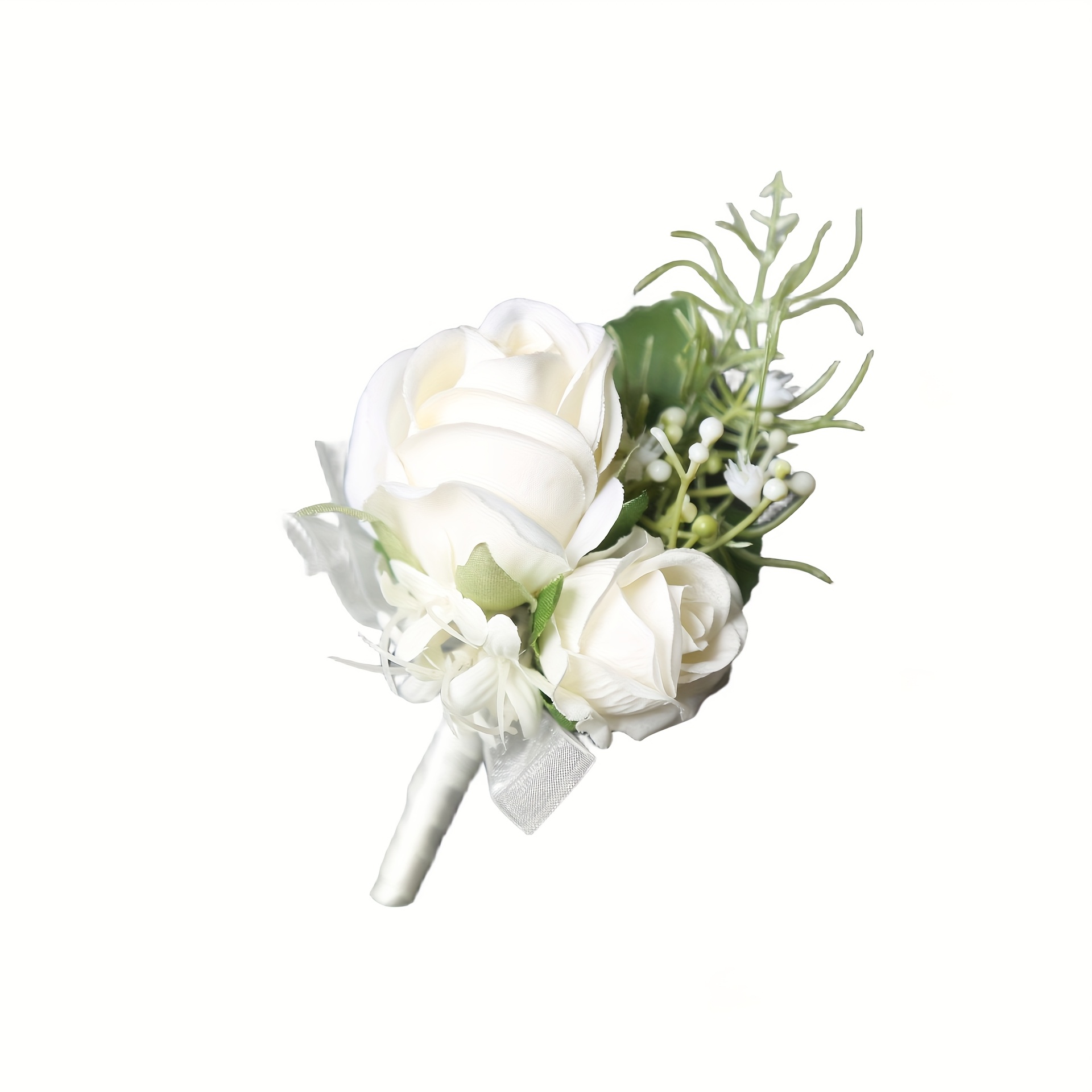 Image of European- Rose Artificial Flower, Home Dining Table Decorative Flower, Multi-functional Artificial Flower, Suitable For Wedding Bride, Groom, Bridesmaids, Groomsmen, And Parents' Boutonnieres