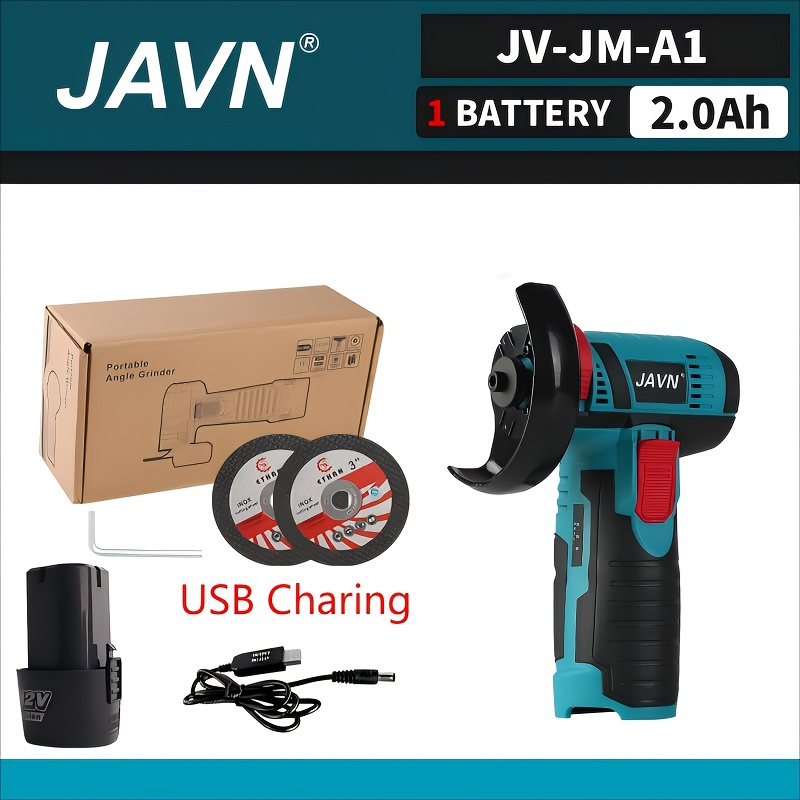 JAVN 12V Accu Haakse Slijper - 19500 RPM Krachtige Elektrische Slip- en Polijstmachine,