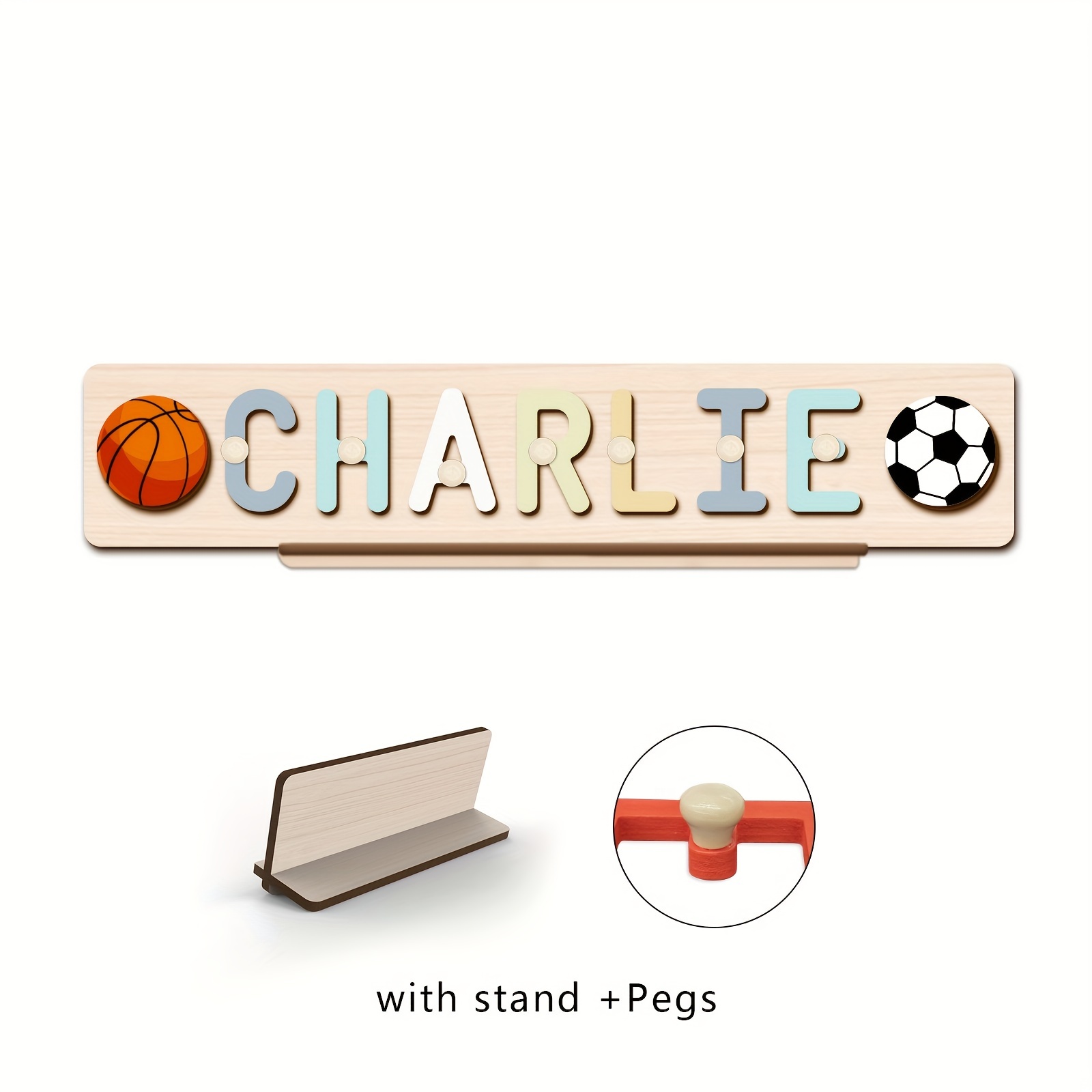 Personalized Name Puzzle, Custom Color Name Puzzle for Boys