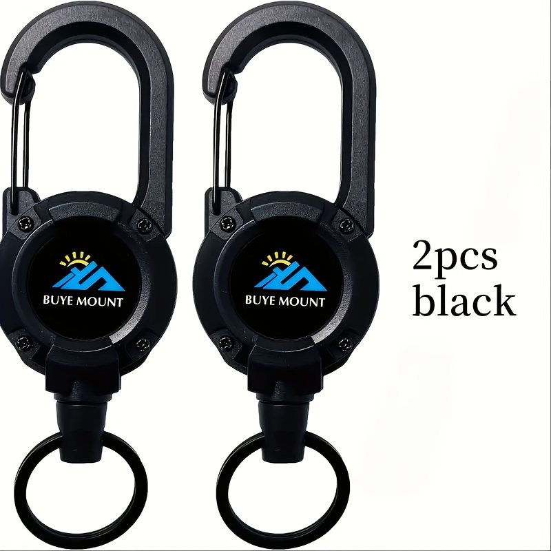 2pcs Set, Heavy Duty Wire Rope With Lanyard And Hiking For Outdoor Camping, Hiking And Fishing - Multi-tool Badge And Id Clip