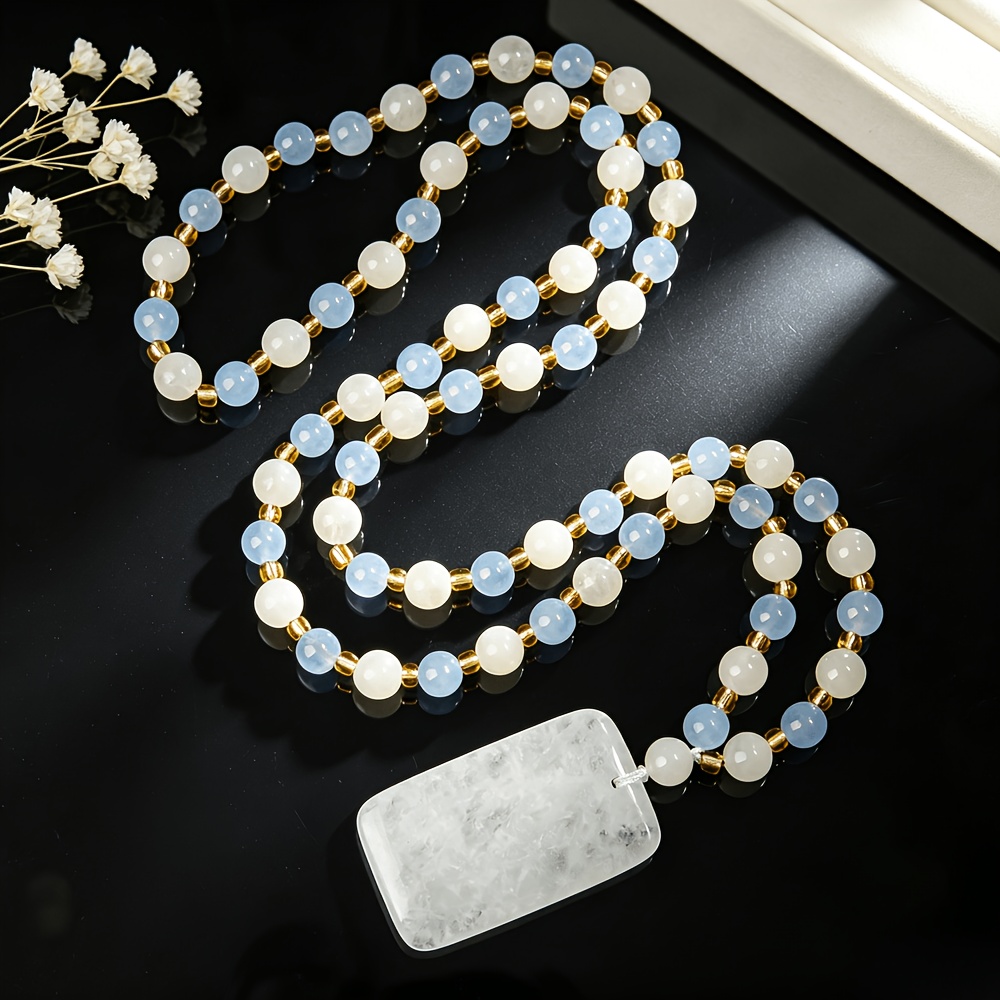 Bohemian Minimalist Natural Stone Bead Necklace