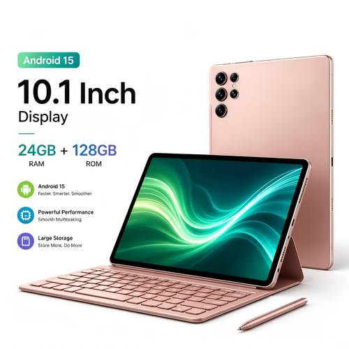 2026 10 1 inch 2 in 1 15 tablet with keyboard mouse protective case and stylus pen 24 gbram and 128gb rom core processor ips hd hd camera system tablet tablet pad