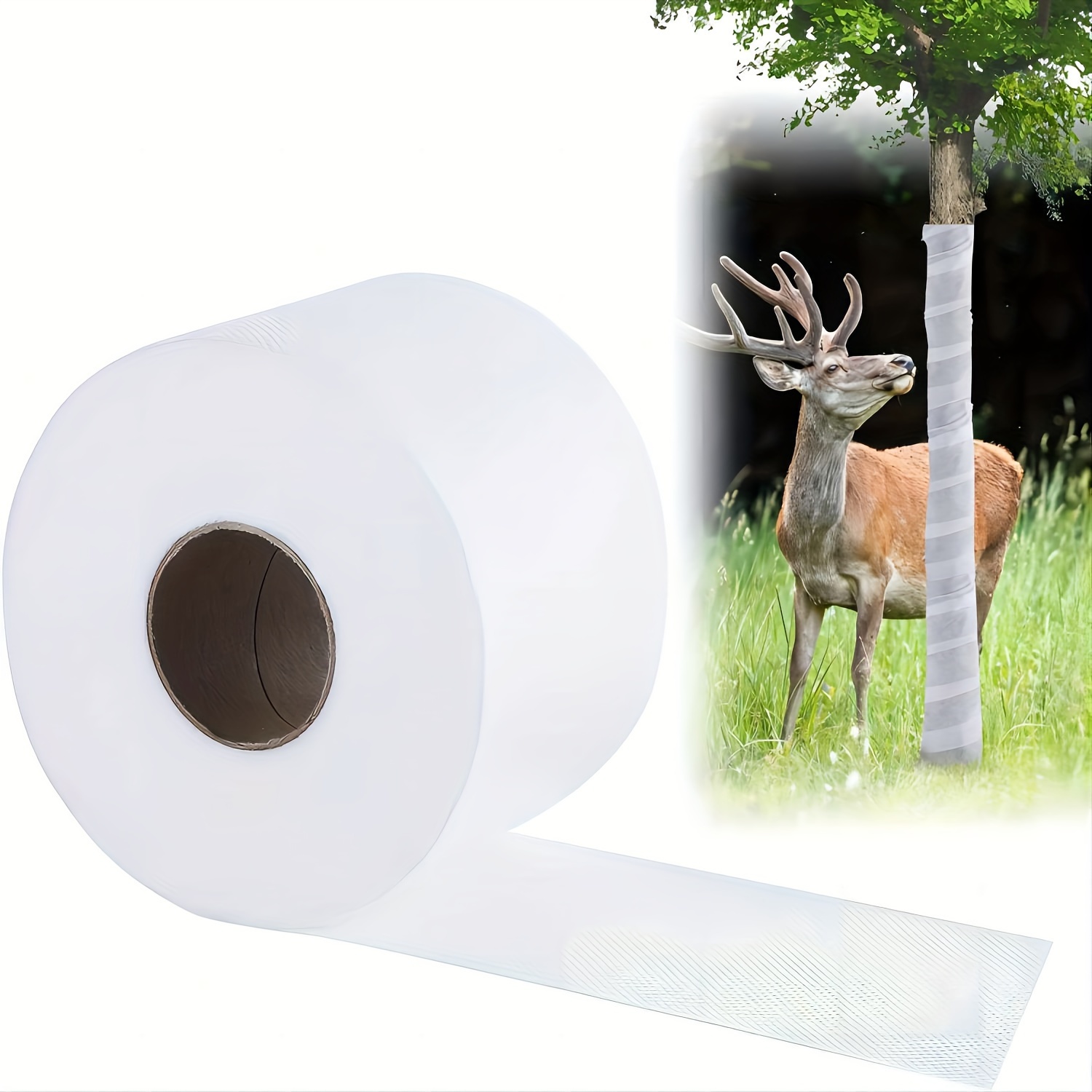 

Tree Protector Wrap, Pe Material, 3.2 Inch X 115 Ft Roll, Plant And From Deer, Frost Protection Tape For Bark Repair And Insulation, Breathable And Sun-resistant