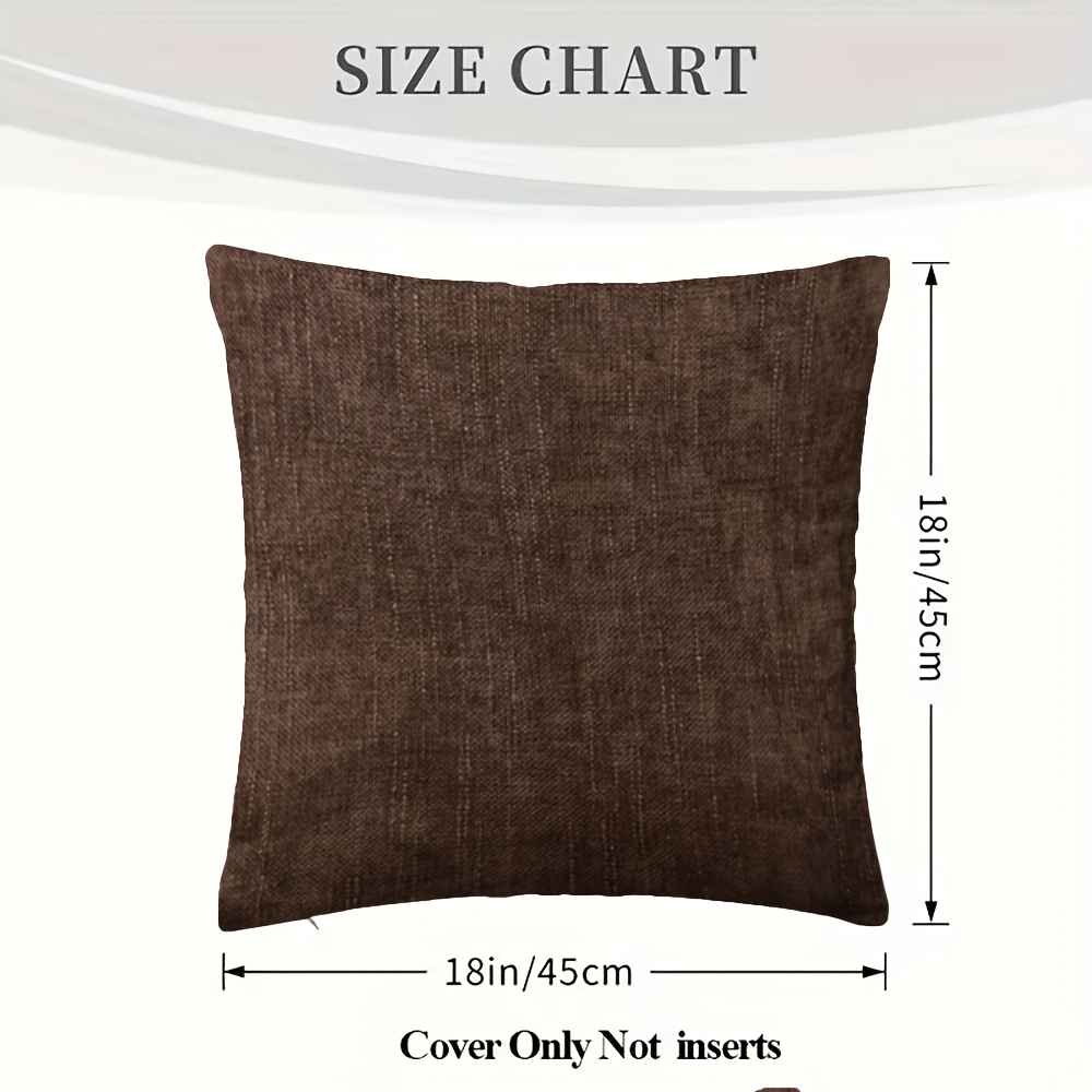 TEMU 1 de cojín de tela marrón , ideal para decoración en salas de estar, dormitorios y de yoga, sin relleno