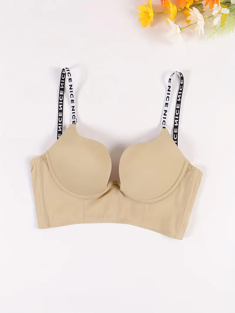 padded bra for backless dress Low Back Bra for Women Wirefree Seamless Backless Multiway Straps Convertible Halter Bra with Padded Removeable Beige at Amazon Women's Clothing store