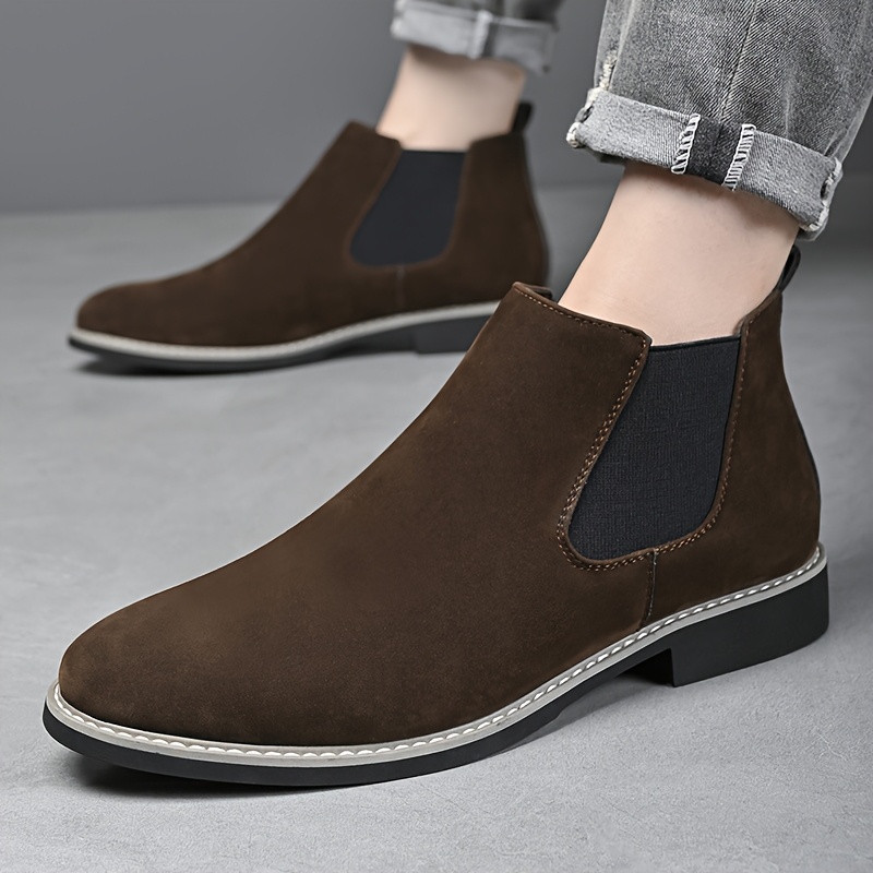 mens brown slip resistant dress shoes Amberjack The Slip-On (Coffee) 13