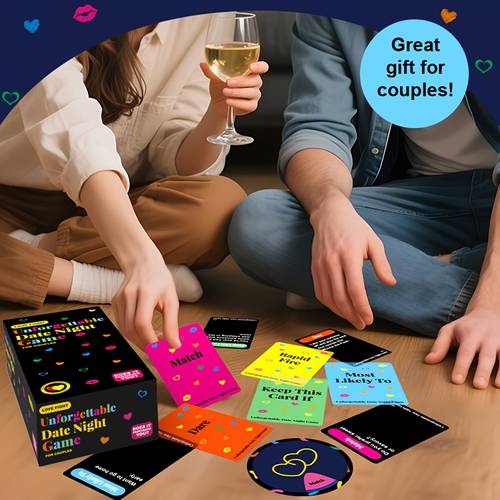 unvergessliche date-night-spiel: 300 tiefen-frage-karten & spinner für paare - bauen sie emotionale intimität, verbinden sie sich, cozy geschenkidee | schwarz mit bunten herzen & design, romantische spielabend, spielerisches design, qualitätspapierkarten