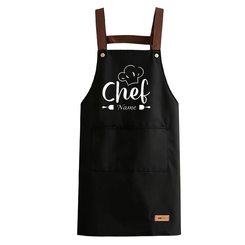 TEMU Tablier personnalisable avec nom/ - Sangle de cou réglable et tablier à durable, idéal pour , , le BBQ - Cadeau idéal pour maman, mari
