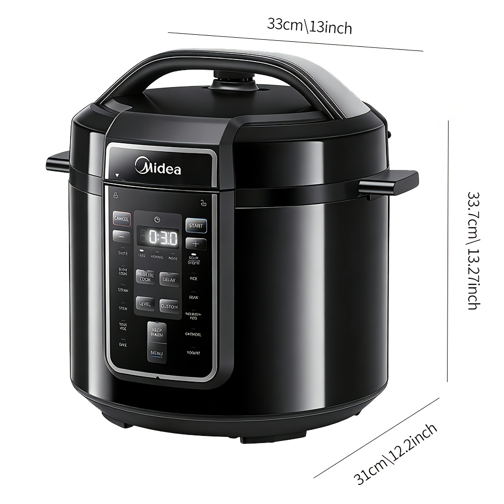 [midea 9-in- Gadget] 6l Smart Pressure Cooker | 13 Options + Online Recipes | 9-in-1 Multifunction | Stainless Steel Inner Pot | Dishwasher Safe