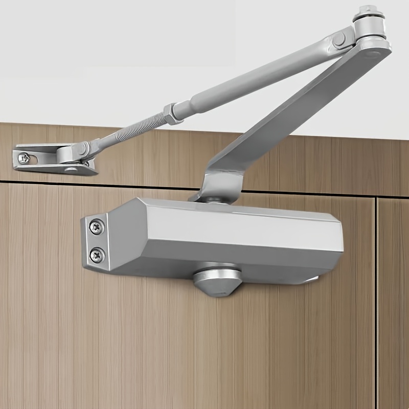 Silent Automatic Door Closer - Matte Metal Design, Quiet Operation, Easy Installation for Home & Office Doors, Durable & Sturdy Construction, Modern Minimalist Hardware, Door Closers for Home, Sleek Metallic Finish