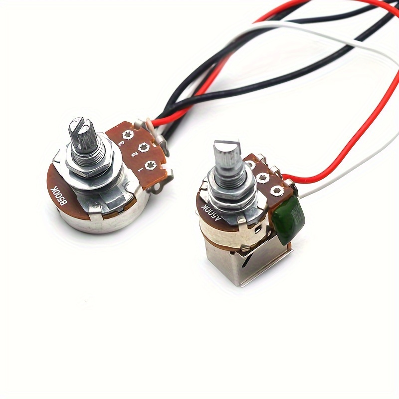 Guitar Wiring Harness 3 Pickups 1V1T A500K Push Pull & B500K Big Pots 3 Way Toggle Switch With 6.35 Output Jack