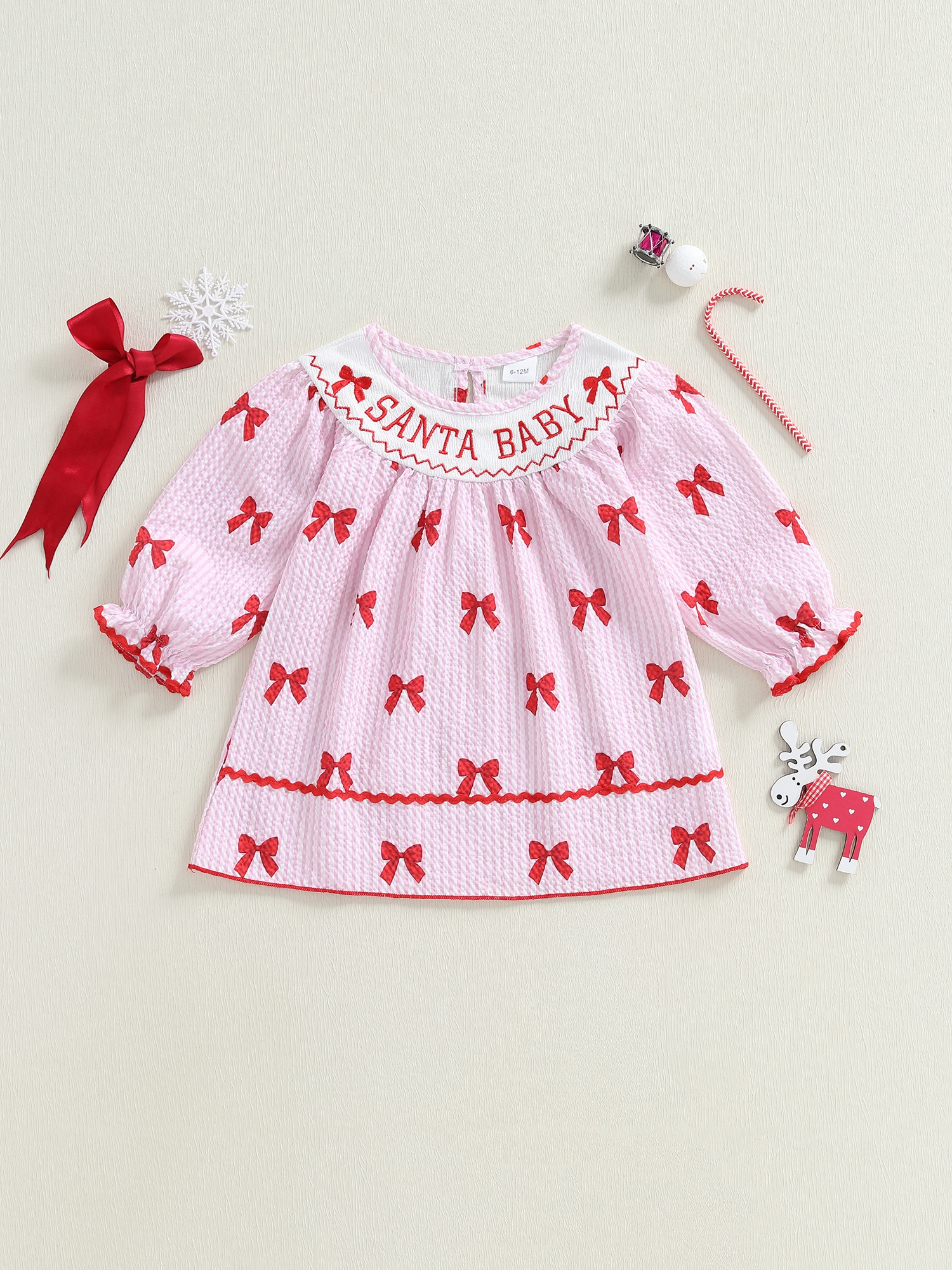 white christmas dresses Smocked Christmas Dress