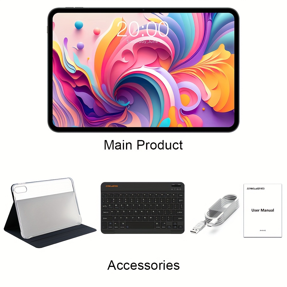 Teclast T65 Tablet Pc 13.4-inch Pad, 20gb (6+14gb/ 8+12gb) 128gb Rom Android15, 120hz Refresh Rate -core Cpu, Lte Support , 8000mah Battery Type-c Charging 13mp Camera, Dual-band Wi-fi Tablet