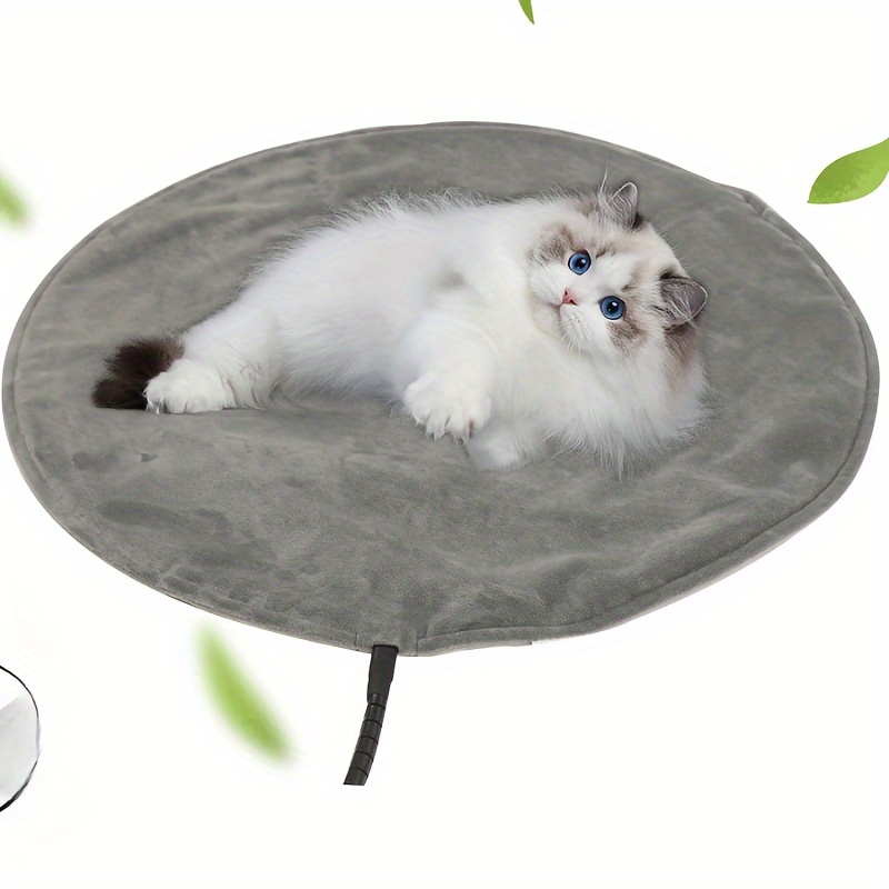 USB Rechargeable Heated Pet Mat for Cats And Small Dogs, 3-Temperature  Settings, Scratch-Resistant, Grey, Without Battery