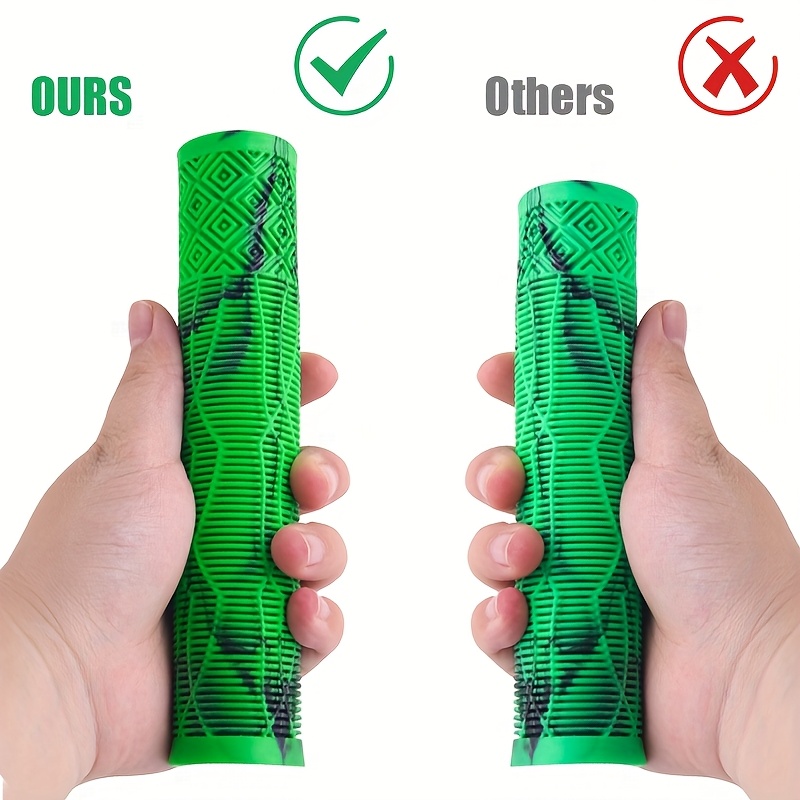 2 bucăți Ghidon de 6,5 inchi pentru Scuter - Ghidon de Bicicletă de Munte și Scuter în Culori Mixte, Mânere Extinse de 165 mm, Îngroșate, Antiderapante, cu Absorbție de Șocuri și Mânere Moale, Potrivite pentru Scutere Profesionale de Cascadorii, BMX, Biciclete de Munte, Dopuri pentru Accesorii de