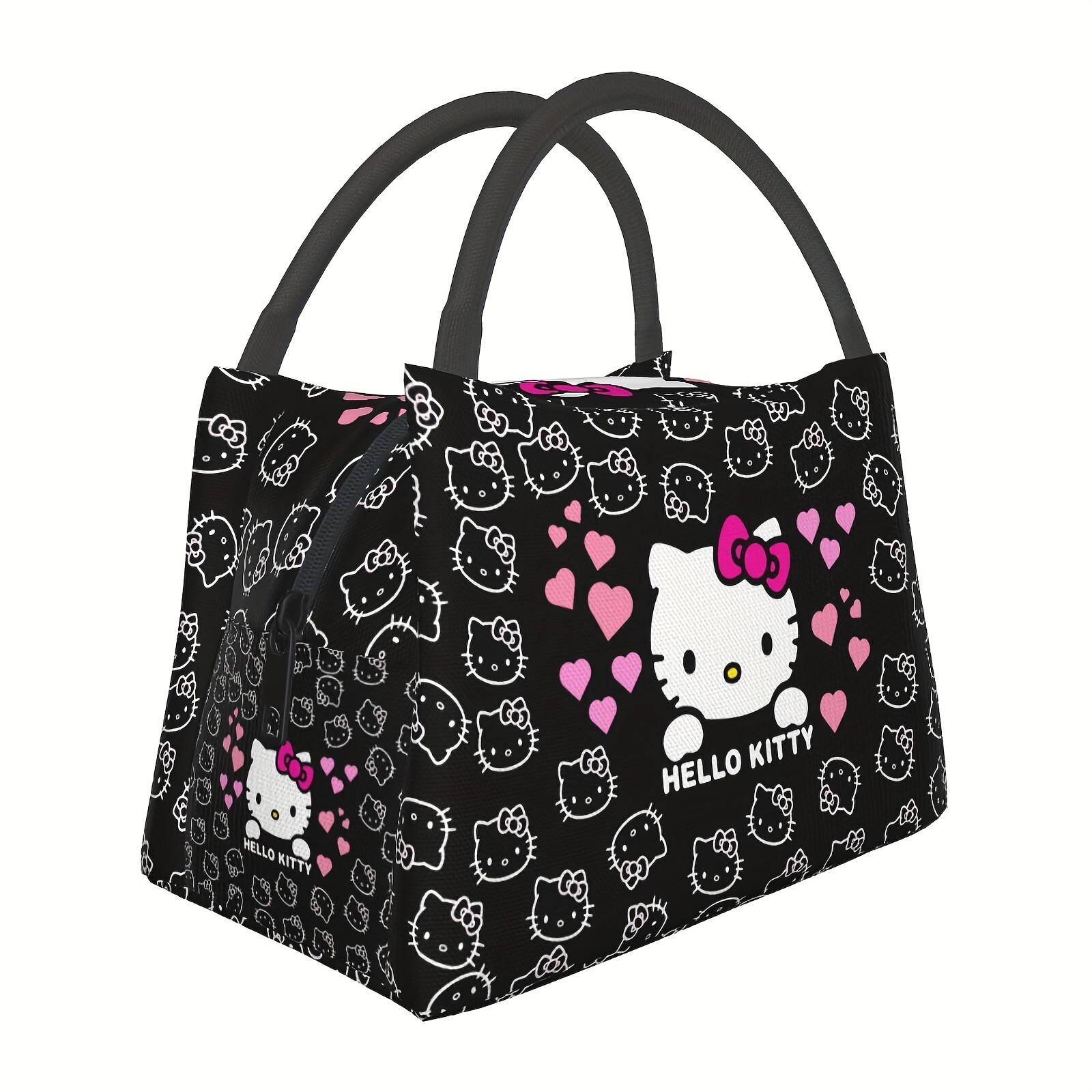 TEMU Back To School Hellokitty Lunch Box Bag, Insulated Cooler Bag - Universal Portable Reusable Lunch Bag For Camping, Picnic, Beach Essential |