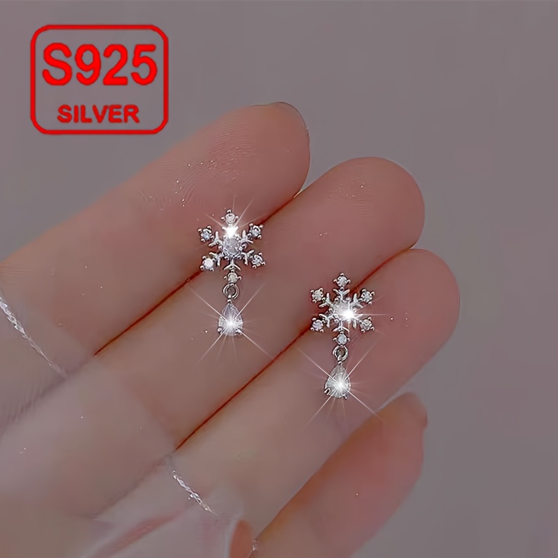 

1 Pair Of Earrings, Fashionable Women's Ear , Women's Earrings Drop Earrings For Wedding, 925 Silvery Low Allergy Ear 2g, Gift For , Wedding Banquet, Beach Vacation, Halloween And Christmas